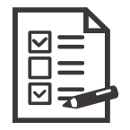 Ícone de documentos e pontos de apontamento e validação
